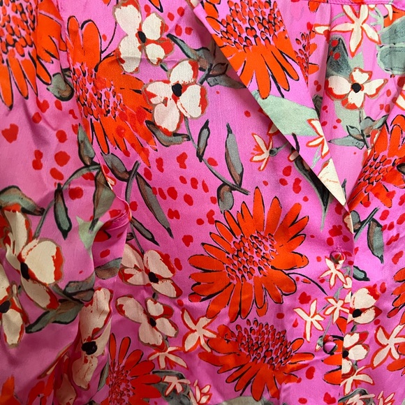 *RARE* Sezane Floral Silk Button Down Blouse✨2019 Summer Collection✨ - Picture 6 of 11